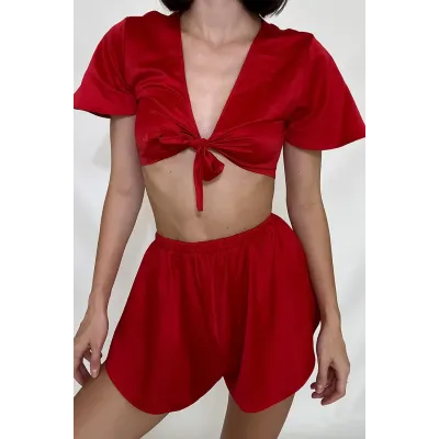 Піжама з шовку Perfect Female Червоний M (182PJ-18SS-r) Піжама з шовку Perfect Female Червоний M (182PJ-18SS-r)
