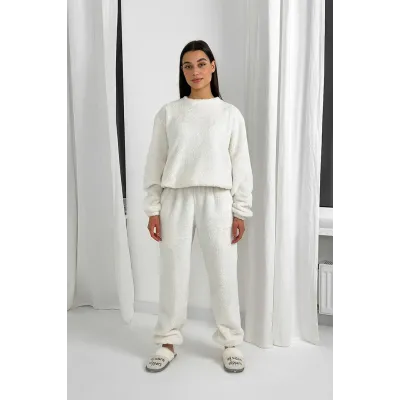 Пижама из плюша Perfect Female Молочный M (185PJ-33JaP-mi)
