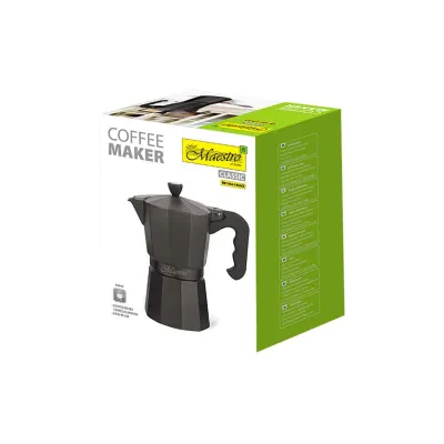 Кавоварка гейзерна алюмінієва Maestro 450 мл (MR-1666-9-BLACK)
