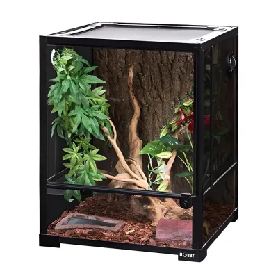 Террариум для рептилий амфибий и насекомых Hobby Terra Fix Easy 45x45x60 см Черный (HB36070) Террариум для рептилий амфибий и насекомых Hobby Terra Fix Easy 45x45x60 см Черный (HB36070)