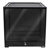 Тераріум для рептилій амфібій та комах Hobby Terra Fix Easy 45x45x60 см Чорний (HB36070)