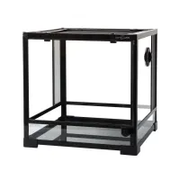 Тераріум для рептилій амфібій та дрібних ссавців Repti-Zoo 45x45x45 см Чорний (RK0105S)