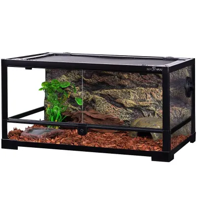 Тераріум для плазунів земноводних та ссавців Repti-Zoo 60x45x32 см Чорний (RK0117)