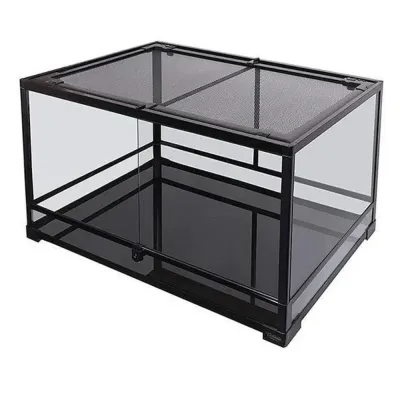 Тераріум для плазунів земноводних та ссавців Repti-Zoo 90x45x60 см Чорний (RK0120) Тераріум для плазунів земноводних та ссавців Repti-Zoo 90x45x60 см Чорний (RK0120)