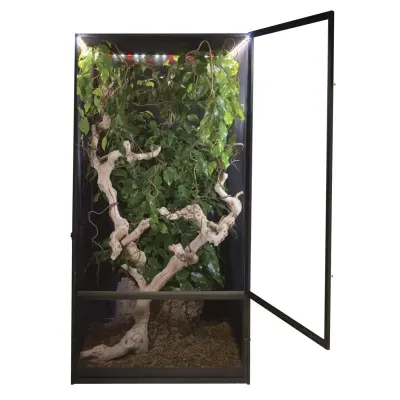 Тераріум для рептилій птахів та ссавців Repti-Zoo 60x45x90 см Чорний (AC604590) Тераріум для рептилій птахів та ссавців Repti-Zoo 60x45x90 см Чорний (AC604590)