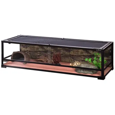 Террариум для пресмыкающихся земноводных и млекопитающих Repti-Zoo 120x45x32 см Черный (RZ-RK0221) Террариум для пресмыкающихся земноводных и млекопитающих Repti-Zoo 120x45x32 см Черный (RZ-RK0221)