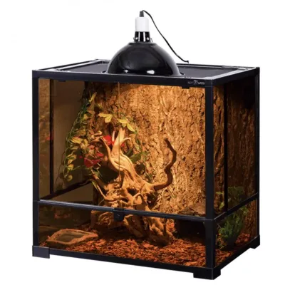 Террариум для рептилий амфибий и мелких млекопитающих Repti-Zoo 60x45x45 см Черный (RZ-RK0107)
