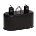Двойной плафон для ламп Repti-Zoo DRL01 2х150W с керамическими патронами 28,5х14,5х20 см Черный (RZ-DRL01)