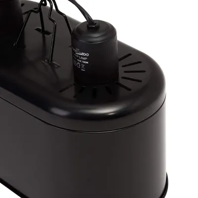 Двойной плафон для ламп Repti-Zoo DRL01 2х150W с керамическими патронами 28,5х14,5х20 см Черный (RZ-DRL01)