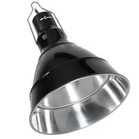 Світильник для тераріуму Repti-Zoo 2in1 Big Multi Dome глибокий рефлекторний 200W 21 см Чорний (RZ-RL19)