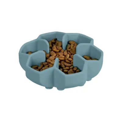 Миска для медленного кормления собак Collar WAUDOG Silicone 450 мл Серый (Collar235311) (15698)