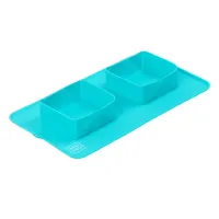 Миска складана для котів та собак Collar WAUDOG Silicone 385х230х50 мм Блакитний (Collar50802) (15703)