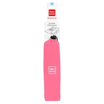Миска складана для котів та собак Collar WAUDOG Silicone 385х230х50 мм Рожевий (Collar50807) (15705)