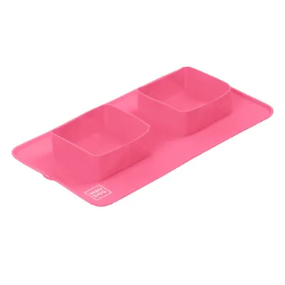 Миска складная для котов и собак Collar WAUDOG Silicone 385х230х50 мм Розовый (Collar50807) (15705)