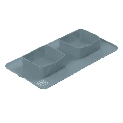 Миска складная для котов и собак Collar WAUDOG Silicone 385х230х50 мм Серый (Collar508011) (15706)