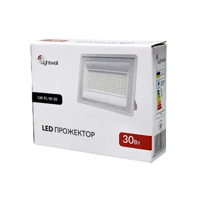 Прожектор світлодіодний Lightwell LW-FL-W-30 30 W (295916) Прожектор світлодіодний Lightwell LW-FL-W-30 30 W (295916)