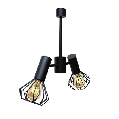 Люстра MSK Electric Diadem на два плафони Е27 NL 22152-2 BK Чорний (619803)