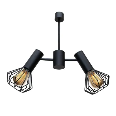 Люстра MSK Electric Diadem на два плафони Е27 NL 22152-2 BK Чорний (619803)