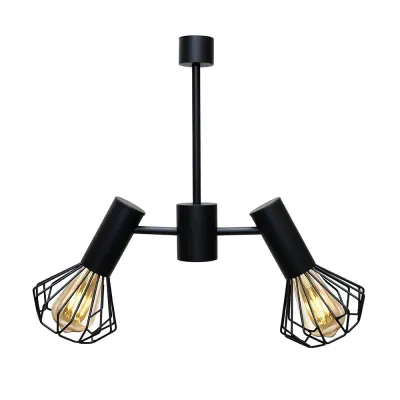 Люстра MSK Electric Diadem на два плафони Е27 NL 22152-2 BK Чорний (619803)