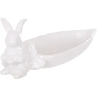 Сервировочная тарелка фигурная Bona Bunny 27x10 см Белый DP261440