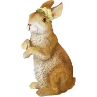 Інтер'єрна фігурка Bona Bunny with yellow flowers 31 см Різнокольоровий (261489)