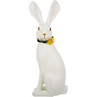 Интерьерная фигурка Bona White Rabbit with yellow flowers 33 см Разноцветный (261492)