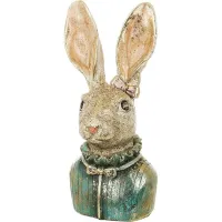 Інтер'єрна фігурка Bona Rabbit bust in green 23 см Різнокольоровий (261521)