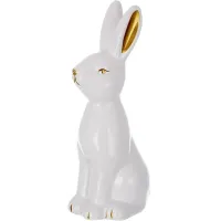 Інтер'єрна фігурка Bona Rabbit with golden 18 см Різнобарвний (261526)