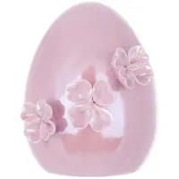 Интерьерная мини фигурка Bona Egg in Flowers 10 см Розовый (261610)