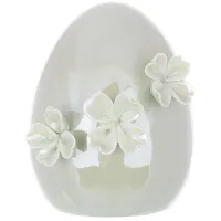 Интерьерная мини фигурка Bona Egg in Flowers 10 см Бежевый (261611)