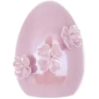 Інтер'єрна міні фігурка Bona Egg in Flowers 13.5 см Рожевий (261613)