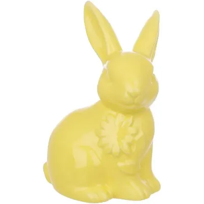 Интерьерная мини фигурка Bona Hare with a flower 10.5 см Желтый (261616)