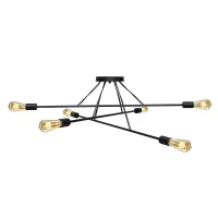 Люстра подвесная MSK Electric Asket на шесть ламп Е27 NL 10320-6 BK Черный (619548)