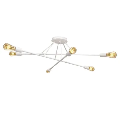 Люстра підвісна MSK Electric Asket на шість ламп Е27 NL 10320-6 WH Білий (619551)