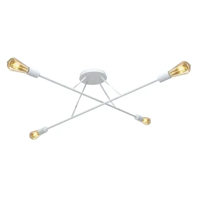 Люстра підвісна MSK Electric Asket під чотири лампи Е27 NL 10320-4 WH Білий (619550)
