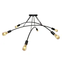 Люстра подвесная MSK Electric Orion на шесть ламп Е27 NL 9832-6 BK Черный (619542)