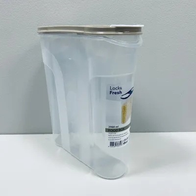 Емкость для сыпучих Dunya Plastik 24,5х19,5х7 см 2,9 л Бело-бежевый 30314 (23258)