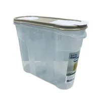 Ємність для сипучих Dunya Plastik 30313 2.15 л 21.5х8.5х18 см Прозоро-бежевий (23259)