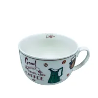 Чашка порцелянова S&T 3186 Starts with coffee 650 мл 12,2x9 см 23276