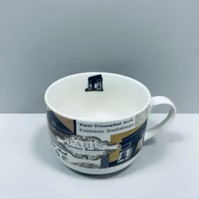 Чашка фарфоровая S&T 3187 Paris 700 мл 12.8x9 см