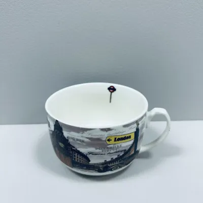 Чашка фарфоровая S&T 3189 London 700 мл 12.8x9 см Чашка фарфоровая S&T 3189 London 700 мл 12.8x9 см