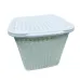 Кошик пластиковий з кришкою Ucsan Plastik М-071 30,5x32x25 см 15 л Білий