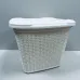 Корзина пластиковая с крышкой Ucsan Plastik М-071 30,5x32x25 см 15 л Бежевый