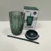 Стакан с крышкой LOVWISH MLJZ/L 8551 Линии 400 мл Темно-зеленый Стакан с крышкой LOVWISH MLJZ/L 8551 Линии 400 мл Темно-зеленый