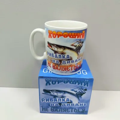 Чашка керамічна OLens 3378/3410 Хороший рибалка XXL 800 мл