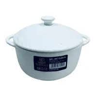 Горшок для запекания с крышкой Wilmax Slatestone WL-661540/A 18см/600 мл White