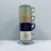 Набор чашек на подставке Limited Edititon Morning Coffee B248-E0963 4 шт 340 мл