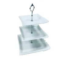 Фруктівниця фарфорова Stenson MC-4877 3-х ярусна h - 37 см 23418 Фруктівниця фарфорова Stenson MC-4877 3-х ярусна h - 37 см 23418