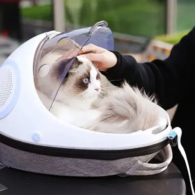 Рюкзак-лежанка для домашних питомцев CosmoPet CP-29 44x35x32 см Белый (3_06101)