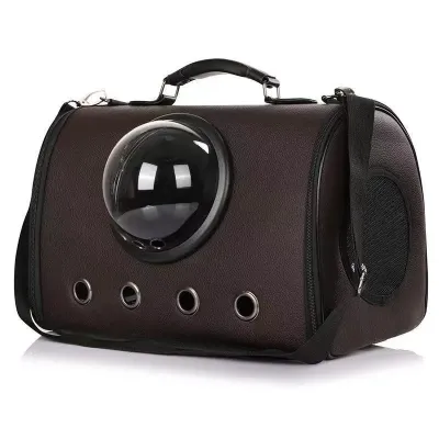 Сумка для переноски домашних питомцев CosmoPet CP-18 с иллюминатором 41x29x25 см Коричневый (3_06102)